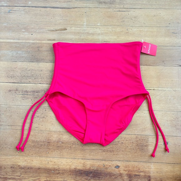 Spanx 50126R Women's Sz M Hibiscus Pink Adjustable High-Rise Swim Brief Bottoms - Picture 2 of 8